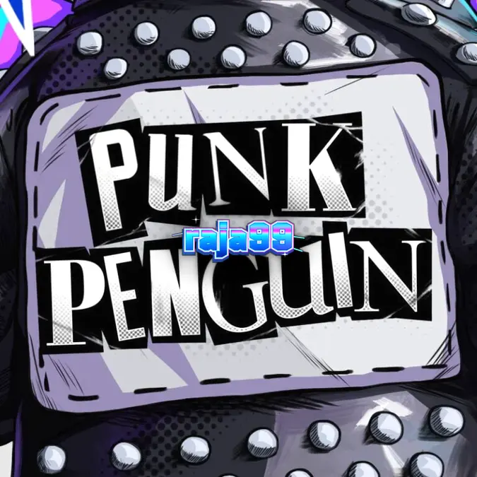 Tampilan antarmuka seluler slot Punk Penguin dengan desain grafis punk yang berani